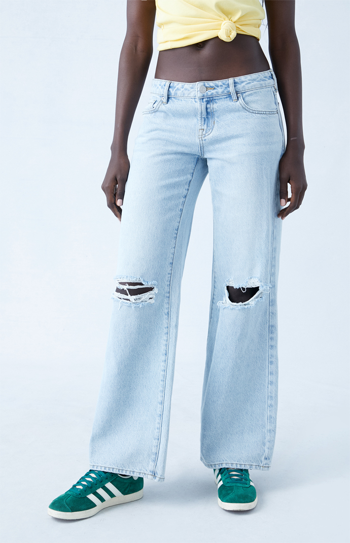 パンツ L TSY RIPPED WIDE STRAIGHT DENIM INDIGO パンツ L TSY RIPPED WIDE STRAIGHT DENIM INDIGO WIDE LEG