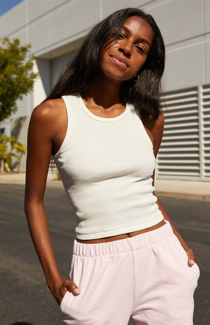 John Galt White Tank Top PacSun