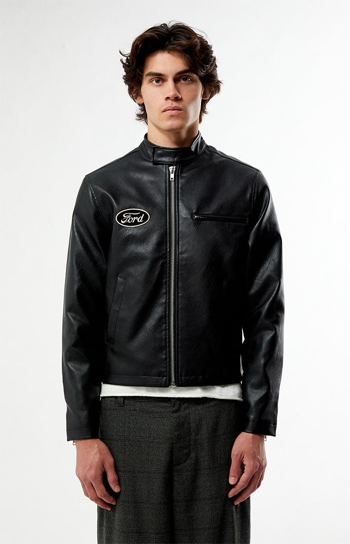 FORD Cafe Racer Faux Leather Jacket | Pacsun