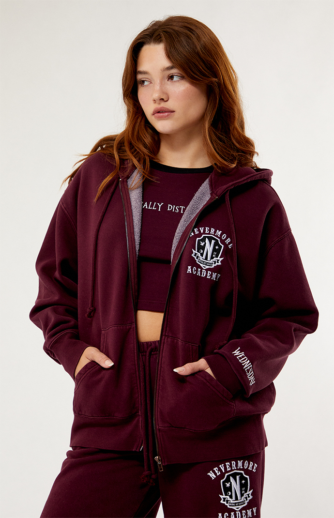Wednesday Nevermore Academy Full Zip Hoodie | PacSun