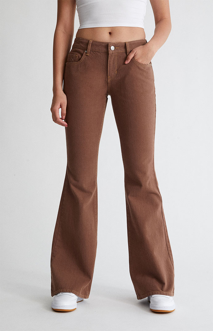 Pacsun Eco Brown Low Rise Flare Jeans | PacSun