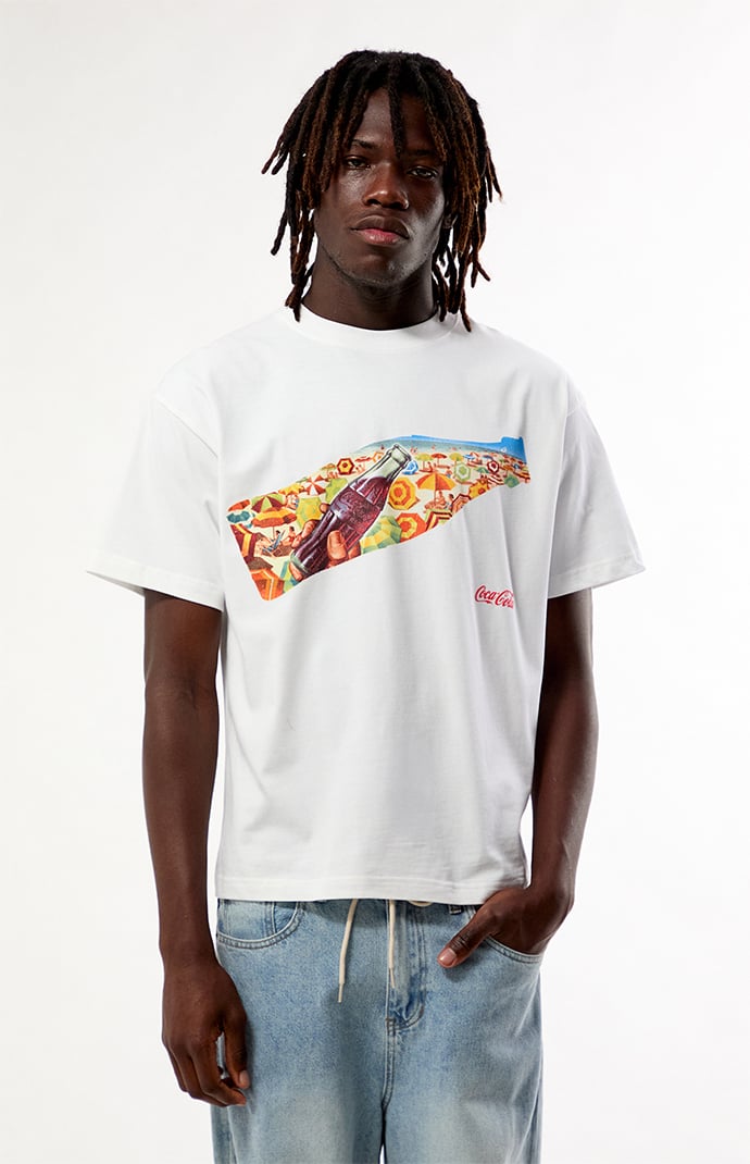  JEANS × Coca-Cola ラガーシャツ Coca Cola by Pacsun Summer Beach T-Shirt | Pacsun