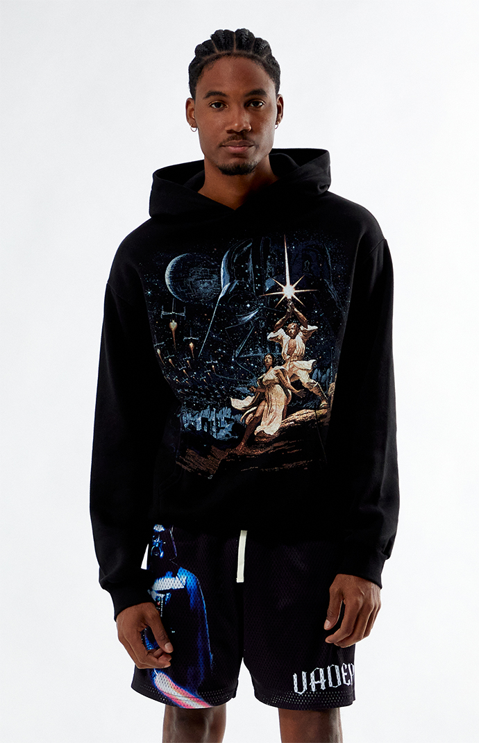 ★ソロ地獄イ シアン着用★ AFTER PRAY Full Print Panel Hoodie Jujutsu Kaisen Symbols Allover Print Hoodie - BoxLunch