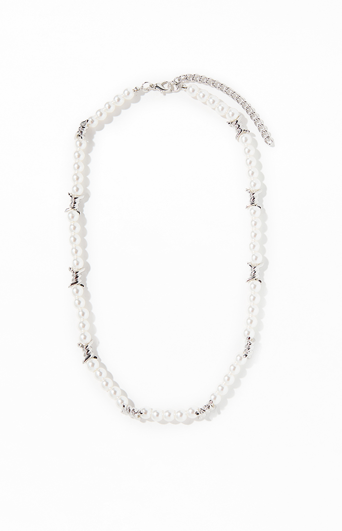 Pacsun Barbed Pearl Necklace | Pacsun