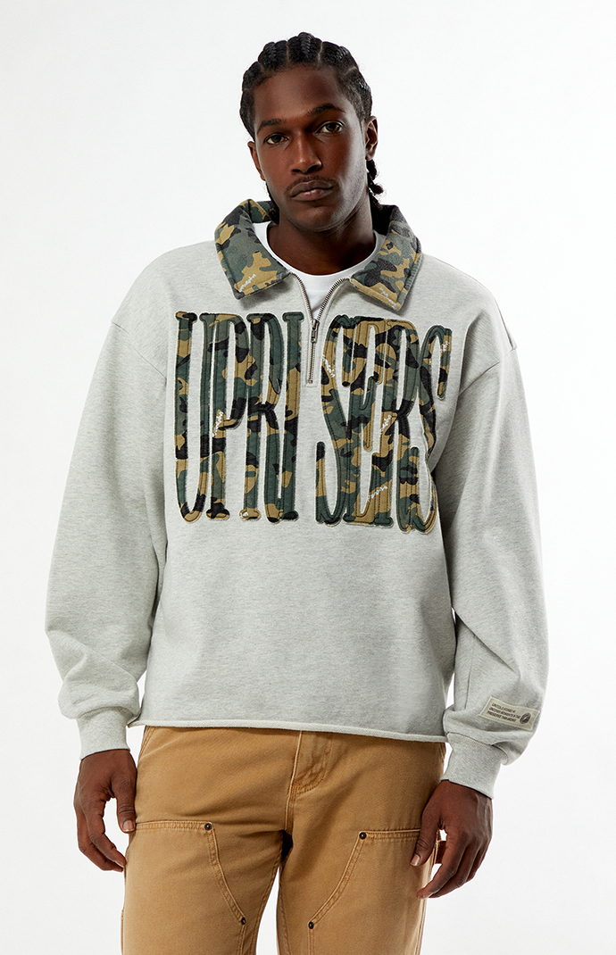 UPRISERS Camo Rugby Half Zip Sweatshirt | Pacsun