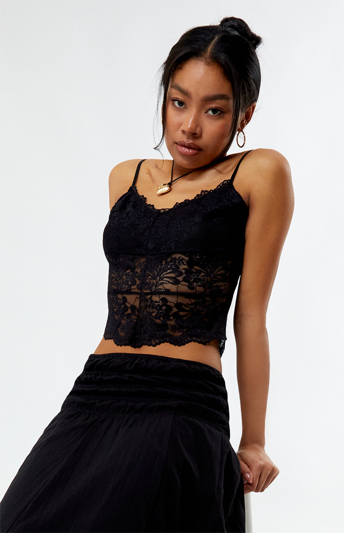 【GLOWNY】 HEART LACE CAMI ★送料関税込み★ HEART LACE CAMI (WHITE) - GLOWNY