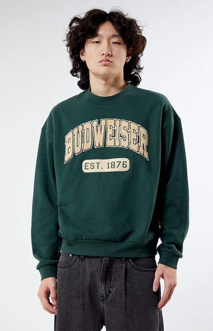 Budweiser crew neck sweatshirt clearance