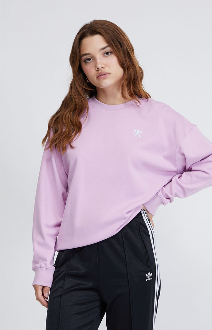 adidas Purple Graphic Crew Neck Sweatshirt PacSun