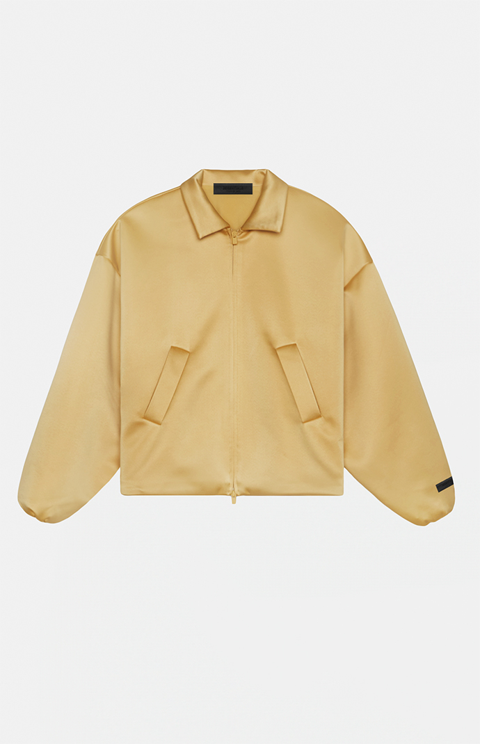 【Fear of God】 Essentials Women's Amber Satin Bomber Jacket Fear of God Essentials Women's Amber Satin Bomber Jacket