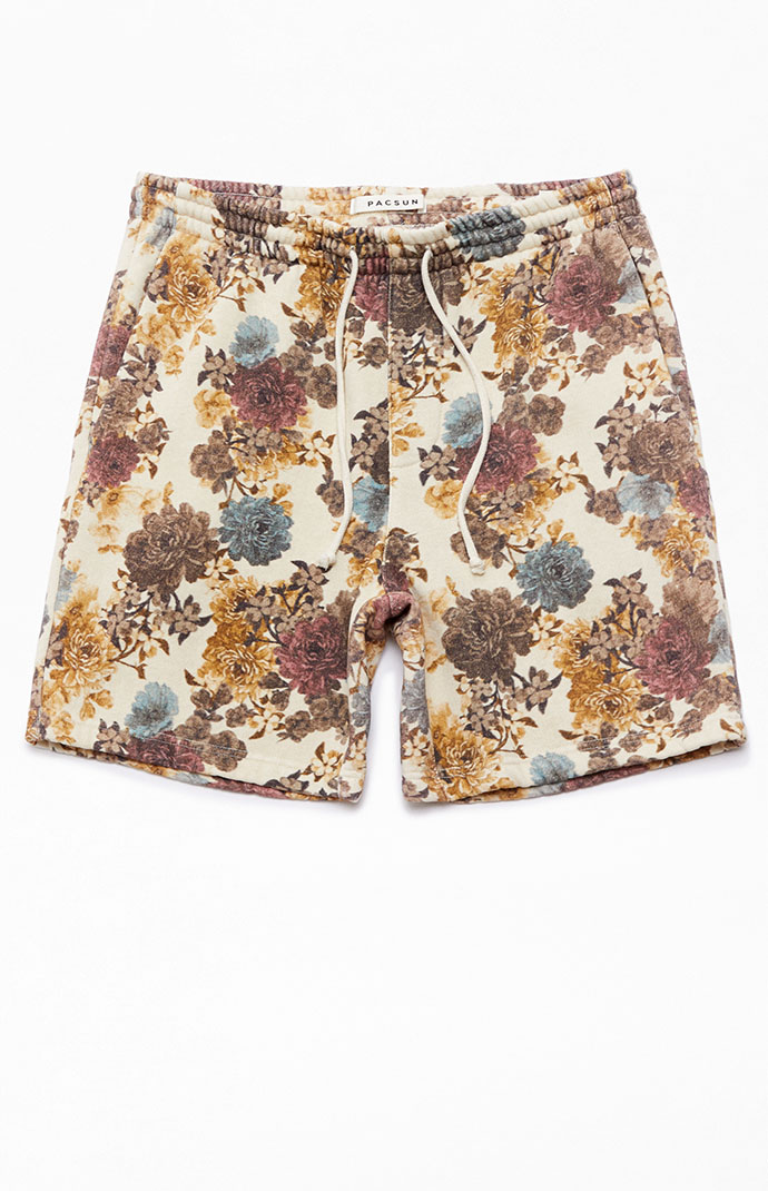PacSun Jayce Floral Fleece Sweat Shorts 