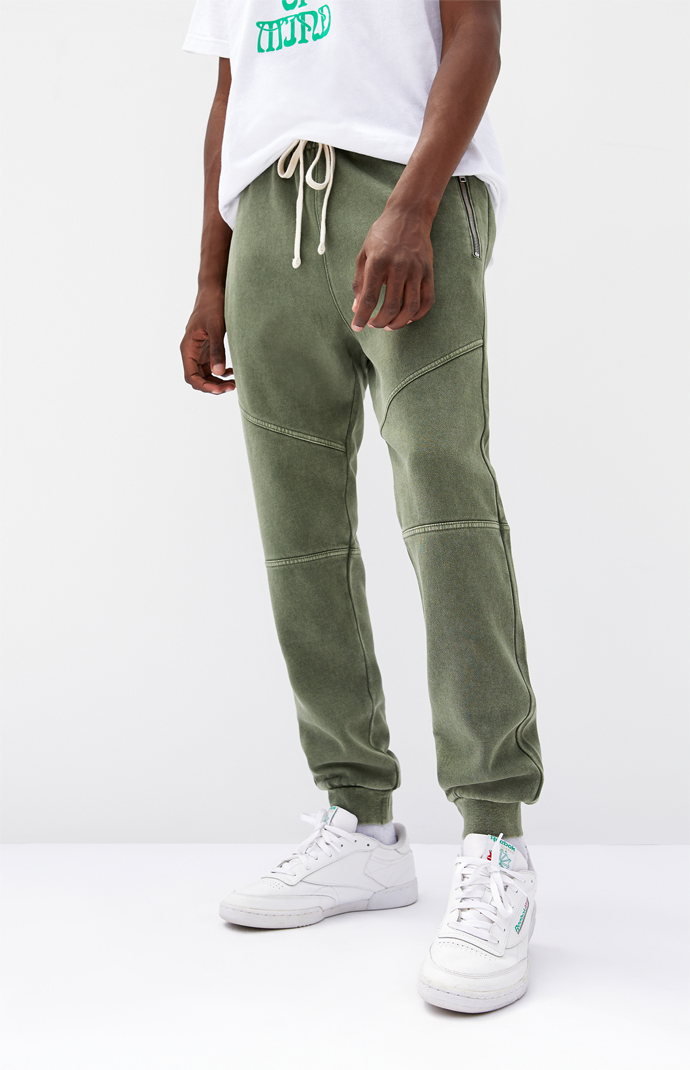 PacSun Green Paneled Jogger Pants PacSun