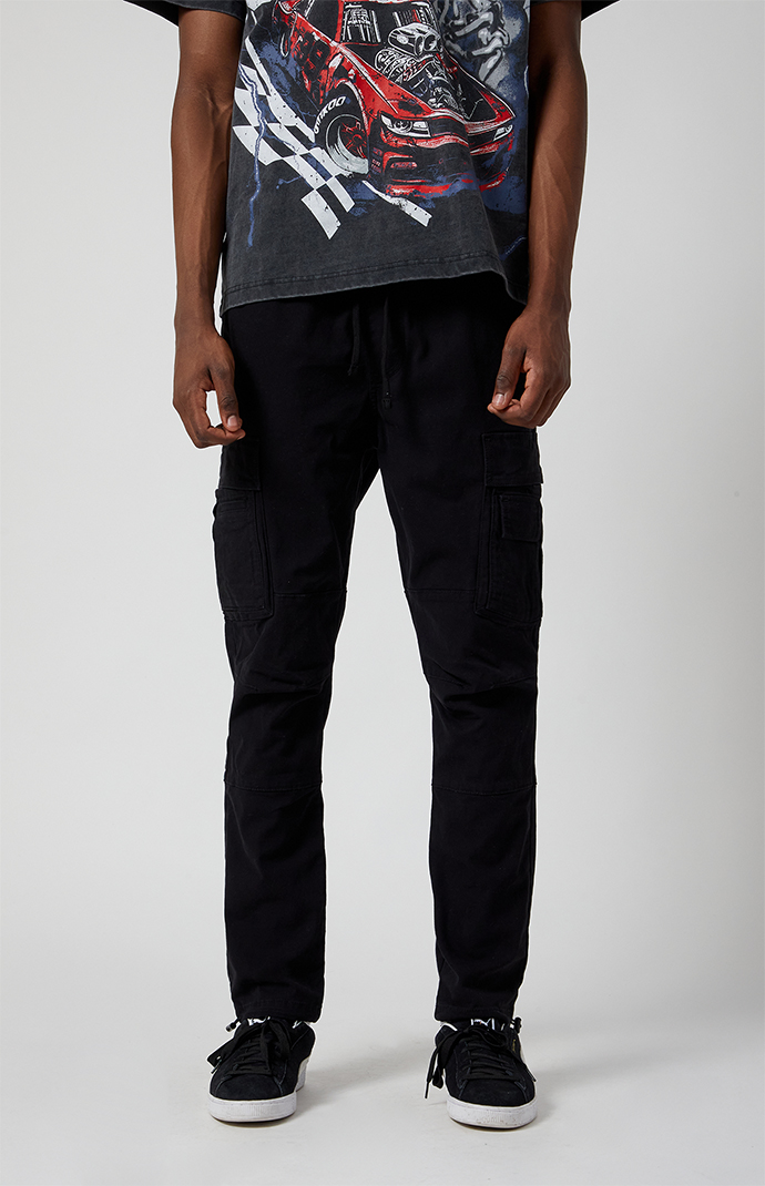 Pacsun Aden Slim Cotton Cargo Pants Black
