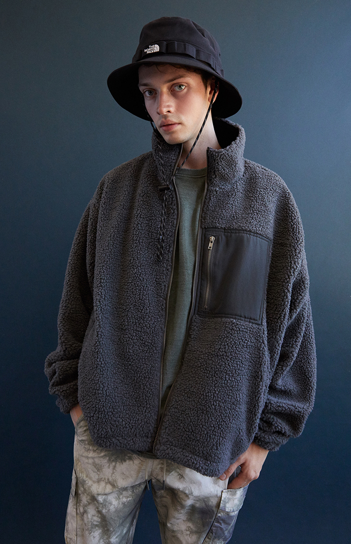 PacSun Charcoal Sherpa Jacket PacSun