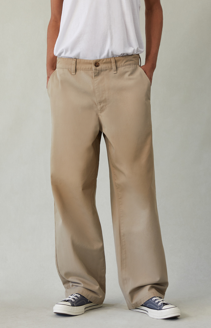 PLAINSANE OG BAGGY PANTS DARK KHAKI Lサイズ OG BAGGY PANTS – PLAINSANE U.S.A