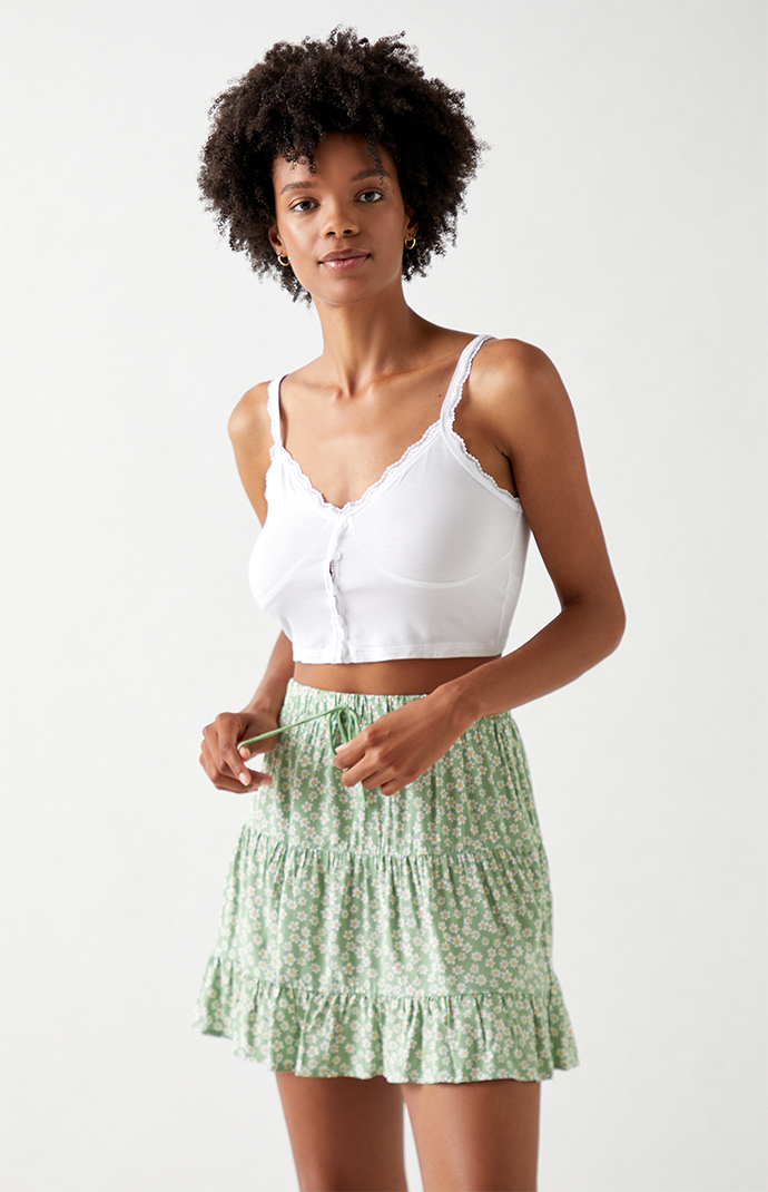LA Hearts A Line Ruffle Mini Skirt PacSun