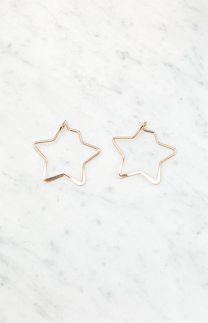 Brandy melville gold star new arrivals earrings