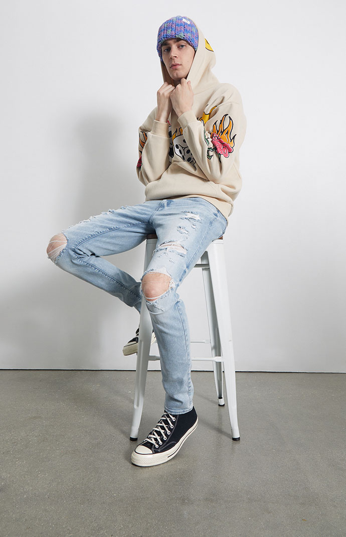 PacSun Medium Indigo Ripped Skinny 