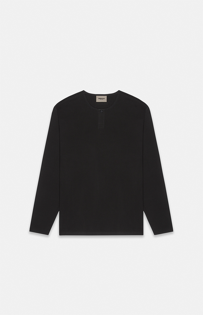 mens black thermal long sleeve shirt