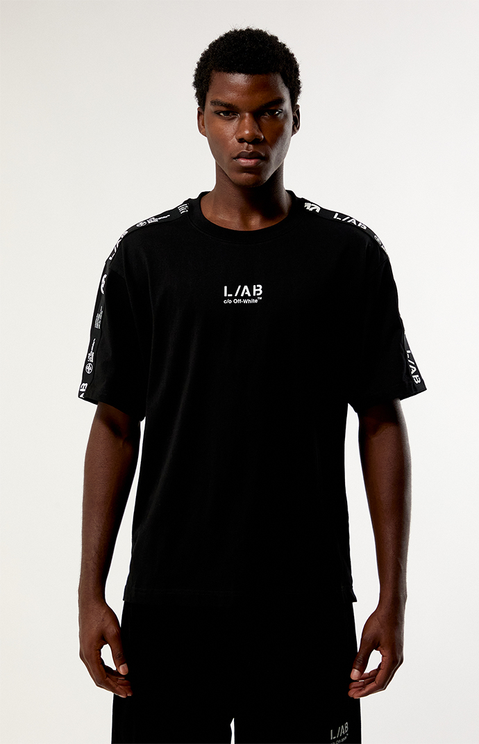 L/AB c/o Off-White Logo Taped T-Shirt | Pacsun