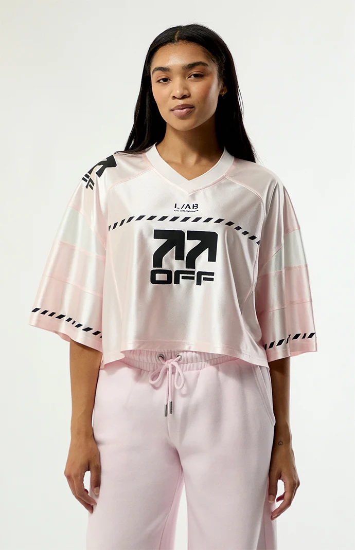L/AB c/o Off-White Short Sleeve Cropped Jersey | Pacsun