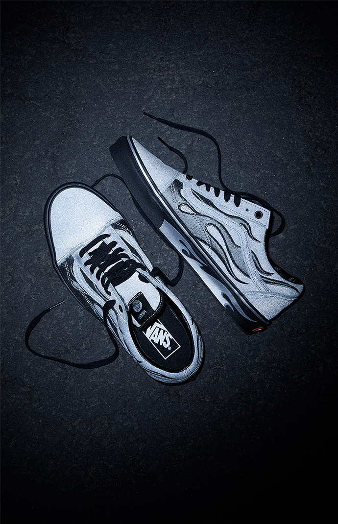 Vans x A AP Worldwide Silver Reflective Old Skool Shoes PacSun
